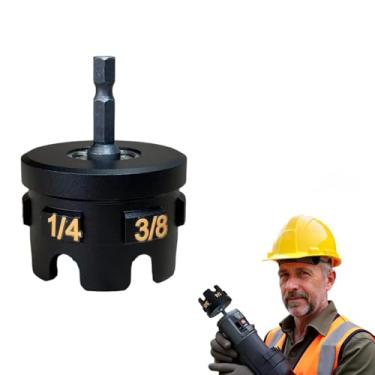 Imagem de Passador de porca de haste rosqueada, acessório de broca com zíper de porca para remoção rápida de porcas e parafusos, corredor de porcas para furadeira de impacto para hastes rosqueadas de 1/10.2 cm