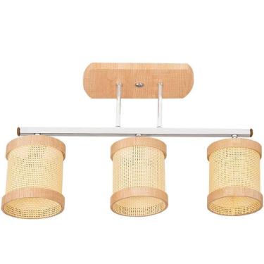 Imagem de Luminária Muller Trilho Straw Natural G9 Led 3 Lâmpadas 2563NA