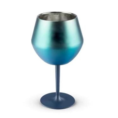Imagem de Taça Térmica Inox 2 em 1, 400ml, Copo ou Taça com Haste Removível, Isolamento a Vácuo, Elegante (AZUL)