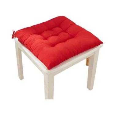 Imagem de Almofada De Cadeira Quadrada De Algodão Macio, Almofada De Assento Par