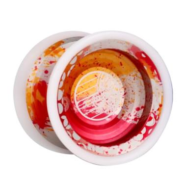 Imagem de Keenso Yoyo, Yoyo de Metal de Alumínio Profissional Com Rolamento de Alta Velocidade para Truques Avançados e Iniciantes Suporta Sono Morto Ativo (Vermelho Amarelo Prata)