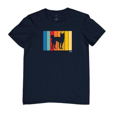 Imagem de Camiseta Masculina Shiba Barras - Reserva INK, 3G, Azul