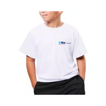 Imagem de Camiseta Infantil Uniforme Colégio Municipal Rio De Janeiro, Branco, 4