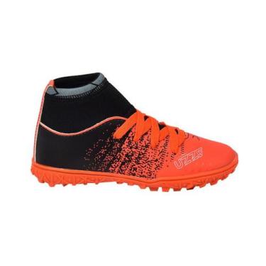 Imagem de Chuteira Society Infantil Botinha Cano Alto Grama Sintética Sosaite Fu