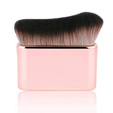Imagem de Pincel Kabuki Profissional para Rostro e Corpo Misturar Base Líquida Destaque de Alta Densidade Bronzer Brilho Iluminadores Cremes Pó