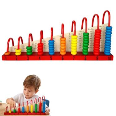 Imagem de Ábaco de Madeira Educativo Escolar 30cm | 10 Colunas Dupla Face | Contador Didático de Soma e Subtração | Estimula Criatividade e Raciocínio Lógico Matemático