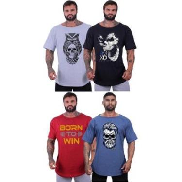 Imagem de Kit 4 Camisetas Morcegão Masculina MXD Conceito Fitness Academia Musculação-Masculino