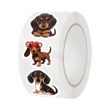 Imagem de Adesivos Impermeáveis De Dachshunds Em Estilo Cartoon, 500 Peças Em Ro