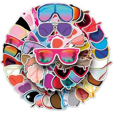 Imagem de Adesivos 50 unidades/lote de óculos de sol de vinil à prova d'água Gra