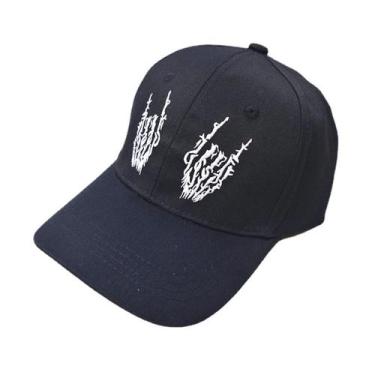 Imagem de Boné de beisebol Anime Hat Skull Hands Masculino Feminino Algodão 55-6