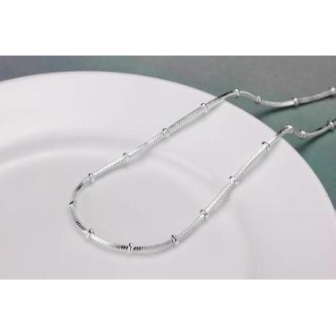 Imagem de Colar De Corrente De Cobra Em Prata Esterlina 925 Para Mulheres E Home