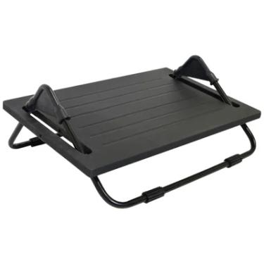 Imagem de Suporte Ergonômico Apoio para Pés, até 15kg, Estrutura tubular, Multivisão, APOIO-MDF - APOIO-PR.