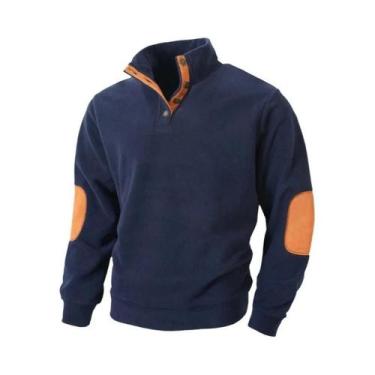 Imagem de Camiseta De Manga Longa Com Gola Alta Para Homens, Casual De Outono E 