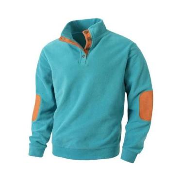 Imagem de Camiseta De Manga Longa Com Gola Alta Para Homens, Casual De Outono E 