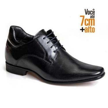 Imagem de Sapato Social Couro Rafarillo Masculino Cadarço Salto 7cm-Masculino