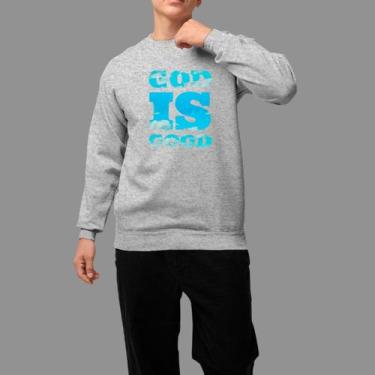Imagem de Moletom Gola Careca Basico Masculino Casual Inverno Blusa De Frio Teci