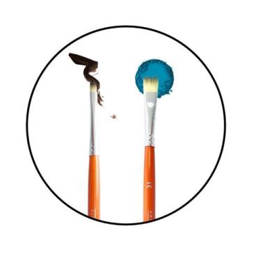 Imagem de Pincel Ponta Dupla para Delineador e Sombra Brown Line 31 Klass Vough