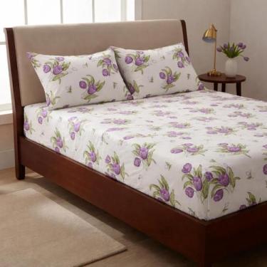 Imagem de Jogo de Lençol Casal Box com Elástico Algodão/Pol 3 peças - Casa Ideal