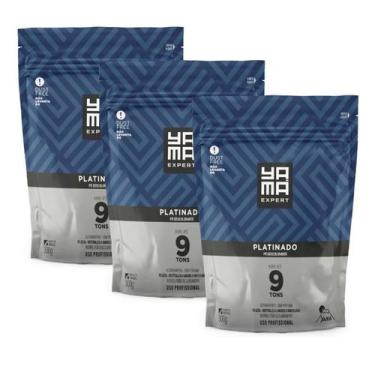 Imagem de Kit Pó Descolorante Yamá Platinado Refil 300g com 3/Un - Yama