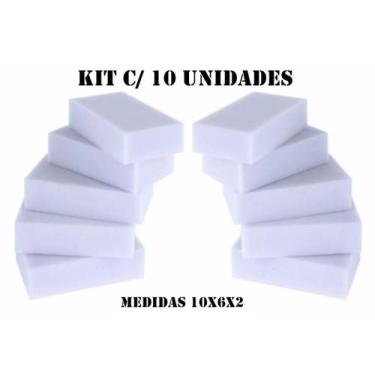 Imagem de Esponja Mágica - Magic Sponge Melamina  Kit 10 Unidades - MIXJAM