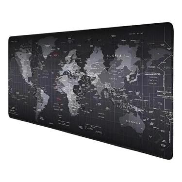 Imagem de Mousepad Gamer Grande Exbom 70 X 35 X 3mm Mapa Mundi Liso - NoBrand