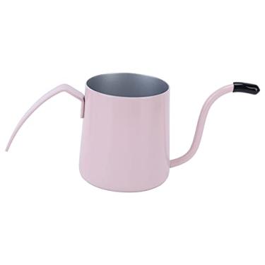 Imagem de Pote de café manual, rosa brilhante 304 panela de café de aço inoxidável para materiais domésticos para escritório