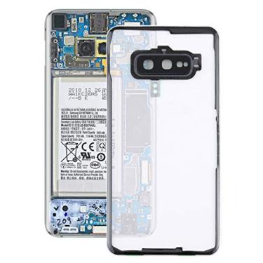 Imagem de For Samsung Galaxy S10e / G970F/DS G970U G970W SM-G9700 Transparent Battery Back Cover with Camera Lens Cover (Transparent)