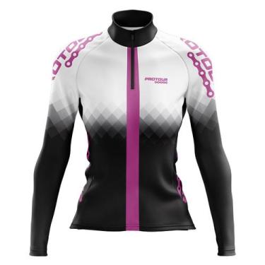 Imagem de Camisa De Ciclismo Feminina Mountain Bike Pro Tour Aurora Manga Longa