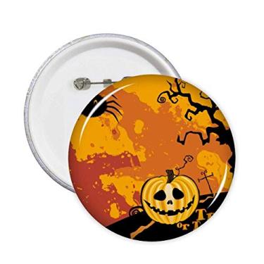 Imagem de Broche de abóbora de Halloween Ghost Fear Emblema de botão para decoração 5 peças
