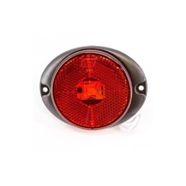 Imagem de Lanterna Lateral Redonda Led Vermelho Bivolt Modelo Randon 66mm - Gf7.