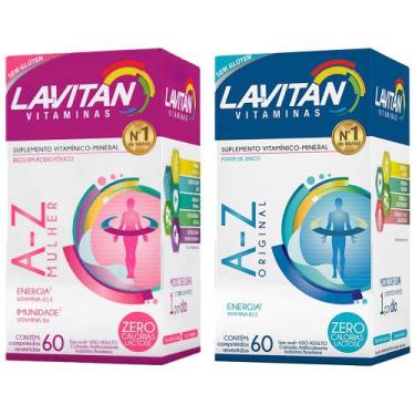 Imagem de Kit 1X Lavitan Az Original  + 1X Lavitan Az Mulher 60 Comprimidos Cada