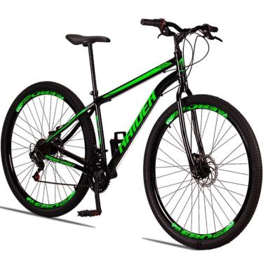 Imagem de Bicicleta 29 Raider Sport Aço 21 Marchas Freio A Disco Preto+verde