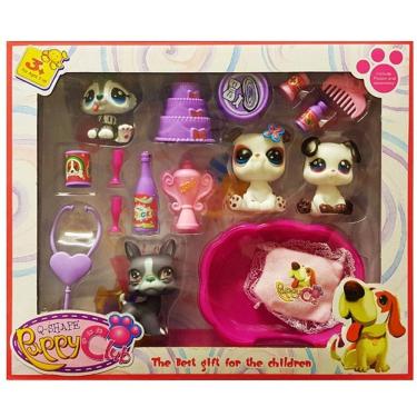 Imagem de Kit Infantil Cachorrinhos PUPPY CLUB 16 Peças PET SHOP 190895A