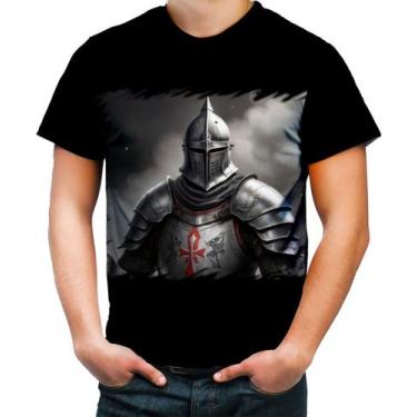 Imagem de Camiseta Colorida Cavaleiro Templário Cruzadas Paladino 4 - Kasubeck S