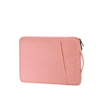 Imagem de Capa protetora para laptop de 15,6 polegadas, bolsa portátil para notebook HP Dell Asus Acer, capa resistente à água com bolso acessório tamanho 41 x 30 * 3 cm rosa