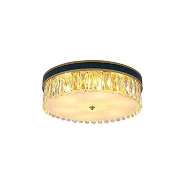 Imagem de Luminárias de teto embutidas de cristal K9, interiores modernos perto da luz de teto Lustres de 6 luzes Iluminação para sala de estar Quarto Varanda Corredor Sala de jantar - Verde enegrecid