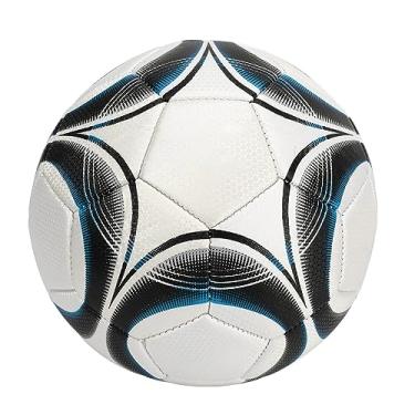 Imagem de Bola de Futebol Durável Com Bexiga Anti-explosão Premium, Material de PVC, Tamanho Padrão para Adolescentes Adultos, Adequado para Treinamento (Azul)