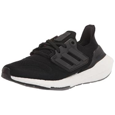 Imagem de adidas Tênis de corrida unissex infantil Ultraboost 22, Preto/Preto/Branco, 4 Big Kid