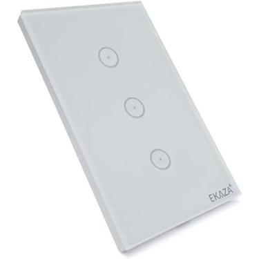 Imagem de Interruptor inteligente Wifi 3 Botões Branco Alexa Ekaza