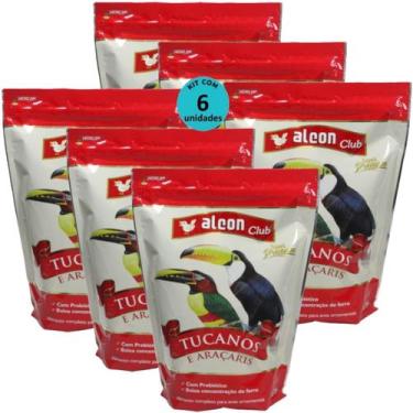 Imagem de Alcon club tucanos e araçaris 450g super premium kit com 6