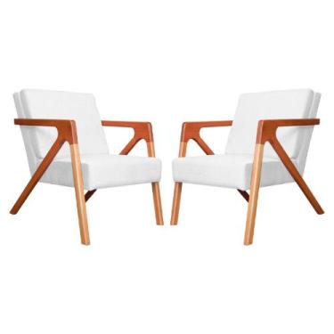 Imagem de Kit 02 Poltronas Decorativas Monalisa Luxo Suede Cores - DS Estofados,