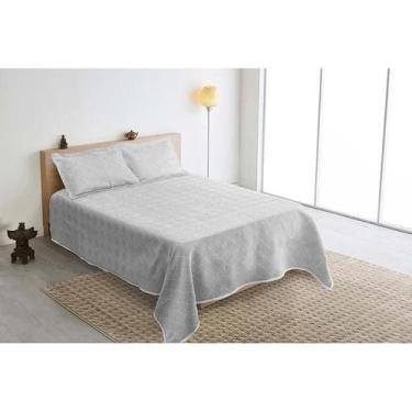 Imagem de Kit colcha jacquard montblanc tafeta preto 50 casal queen - Tapete Mag
