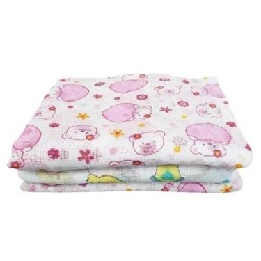 Imagem de Kit 3 Toalha Fralda Bebê 110x65cm Estampada Minasrey Enxoval - Mundo d