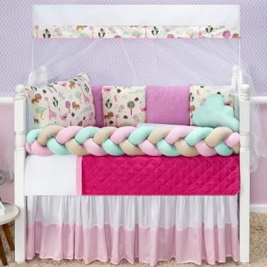 Imagem de Kit Berço Trança Safari 13 Peças 100% Algodão - Chuva de Amor Baby, RO