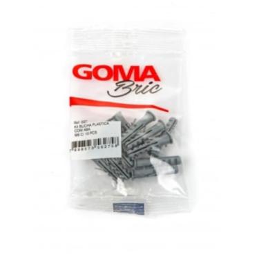 Imagem de Kit Bucha Plástica com Aba M6 Goma com 10 Peças