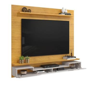 Imagem de Bancada Painel Suspenso para TV ate 60 Levi Cedro Bali 2p - DJ MOVEIS