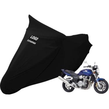 Imagem de Capa Para Moto Honda Cb1300 Sob  Medidas Com Logo - Mz, Preta