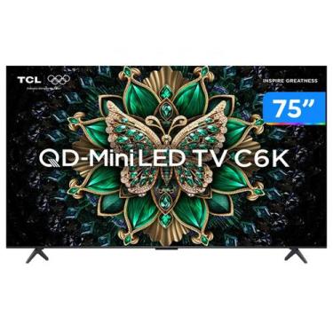 Imagem de Smart TV 75" TCL 4K UHD MiniLED 75C6K 120Hz Google TV AiPQ Google Assi