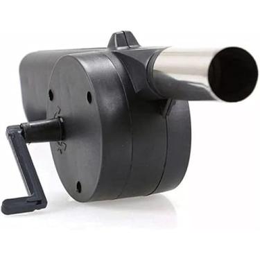 Imagem de Soprador Acendedor Churrasqueira Fogão Lareira Carvão Manual Manivela Ventilador Fogo Rápido Gourmet