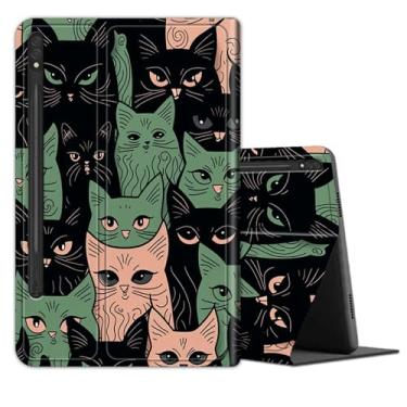 Imagem de Capa para tablet Samsung Galaxy Tab S9 Plus/S9 FE Plus 5G 12,4 polegadas 2023 (modelo SM-X810/SM-X816B/SM-X818U/SM-X616B), capa de couro com suporte multiângulo com hibernar/despertar automático,